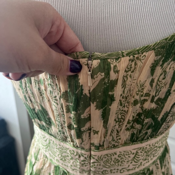 Jones New York Silk Green Pattern Dress - Picture 6 of 8